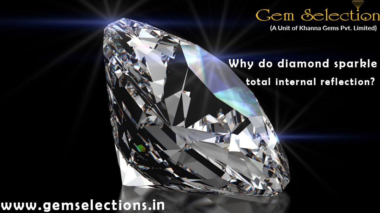 Why do diamonds sparkle total internal reflection