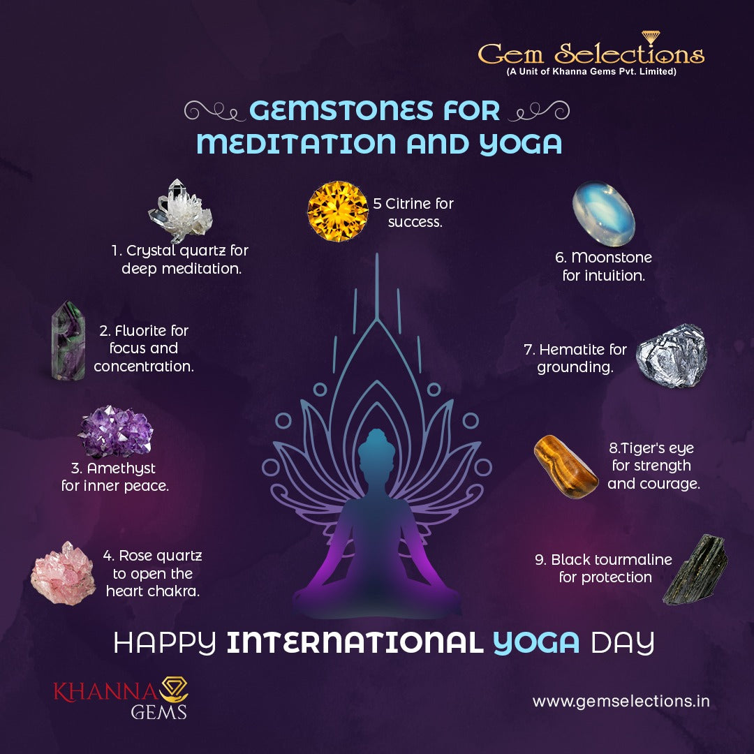 Gemstones for meditation and yoga.