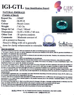 Load image into Gallery viewer, 7.42/CT Natural Colombian Panna Stone With Govt. Lab Certificate  (12210)
