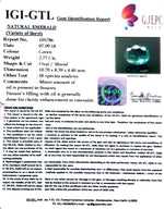 Load image into Gallery viewer, 3.07 Ratti Natural Panna Stone with Govt. Lab Certificate  (8991)
