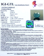 Load image into Gallery viewer, 6.98/CT Natural Zambian Emerald Stone with Govt. Lab Certificate  (12210)
