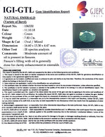 Load image into Gallery viewer, 8.71 Ratti Natural ZAMBIAN  Panna Stone With Govt. Lab Certificate  (3441)
