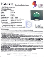 Load image into Gallery viewer, Natural ZAMBIAN   Panna Stone With Govt. Lab Certificate  (2331) - 8.39 CT.
