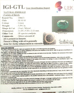 Load image into Gallery viewer, 3.39/CT Natural Zambian Panna Stone With Govt. Lab Certificate  (6771)
