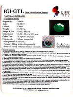 Load image into Gallery viewer, 11.39/CT Natural Panna Stone With Govt. Lab Certificate  (6771)
