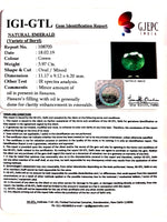 Load image into Gallery viewer, 3.97/CT Natural Emerald Stone With Govt. Lab Certificate  (12210)
