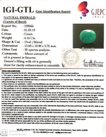 Load image into Gallery viewer, 9.72 Ratti Natural Panna Stone With Govt. Lab Certificate  (3441)
