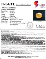 Load image into Gallery viewer, 3.82 Ratti Natural Yellow Sapphire With Govt Lab Certificate-(1221)
