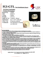 Load image into Gallery viewer, 3.70 Ratti Natural Yellow Sapphire With Govt Lab Certificate-(6771)
