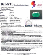 Load image into Gallery viewer, 4.67 Ratti Natural Emerald Stone With Govt. Lab Certificate  (4551)
