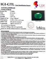 Load image into Gallery viewer, 3.41 Ratti Natural Panna Stone with Govt. Lab Certificate (2331)
