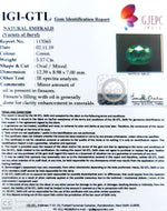 Load image into Gallery viewer, 5.74 Ratti Natural Panna Stone with Govt. Lab Certificate (56610)
