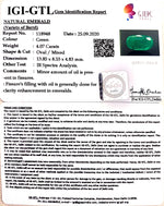 Load image into Gallery viewer, 4.51 Ratti Natural Emerald Stone With Govt. Lab Certificate  (8991)
