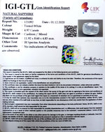 Load image into Gallery viewer, 5.33 Ratti Natural White Sapphire with Govt Lab Certificate - (6771)
