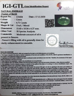 Load image into Gallery viewer, 7.44 Ratti Natural Emerald Stone With Govt. Lab Certificate  (8991)
