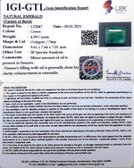 Load image into Gallery viewer, 4.09/CT Natural Emerald Stone With Govt. Lab Certificate  (6771)
