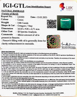 Load image into Gallery viewer, 4.28 Ratti Natural emerald with Govt Lab Certificate-(1221)
