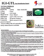 Load image into Gallery viewer, 4.55 Ratti Natural emerald with Govt Lab Certificate-(3441)
