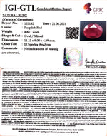 Load image into Gallery viewer, 5.37 Ratti Natural Indian Ruby with Govt. Lab Certificate-(1221)
