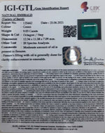 Load image into Gallery viewer, 9.03/CT Natural Emerald Stone With Govt. Lab Certified (12210)
