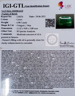 Load image into Gallery viewer, 4.98/CT Natural Emerald Stone With Govt. Lab Certified (6771)
