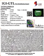 Load image into Gallery viewer, 3.11/CT Natural Panna Stone with Govt. Lab Certified-(2331)
