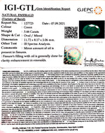 Load image into Gallery viewer, 3.46/CT Natural Panna Stone with Govt. Lab Certificate  (6771)
