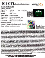 Load image into Gallery viewer, 3.01/CT Natural Panna Stone with Govt. Lab Certificate  (6771)
