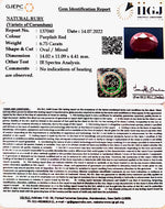 Load image into Gallery viewer, 6.75/CT Natural Indian Ruby with Govt. Lab Certificate-1221
