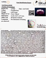 Load image into Gallery viewer, 6.59/CT Natural Indian Ruby with Govt. Lab Certificate-2331
