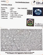 Load image into Gallery viewer, 6.67 Ratti Blue Topaz with Govt Lab Certificate-(1665)
