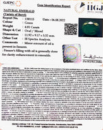 Load image into Gallery viewer, 4.01/CT Natural Panna Stone with Govt. Lab Certified (6771)
