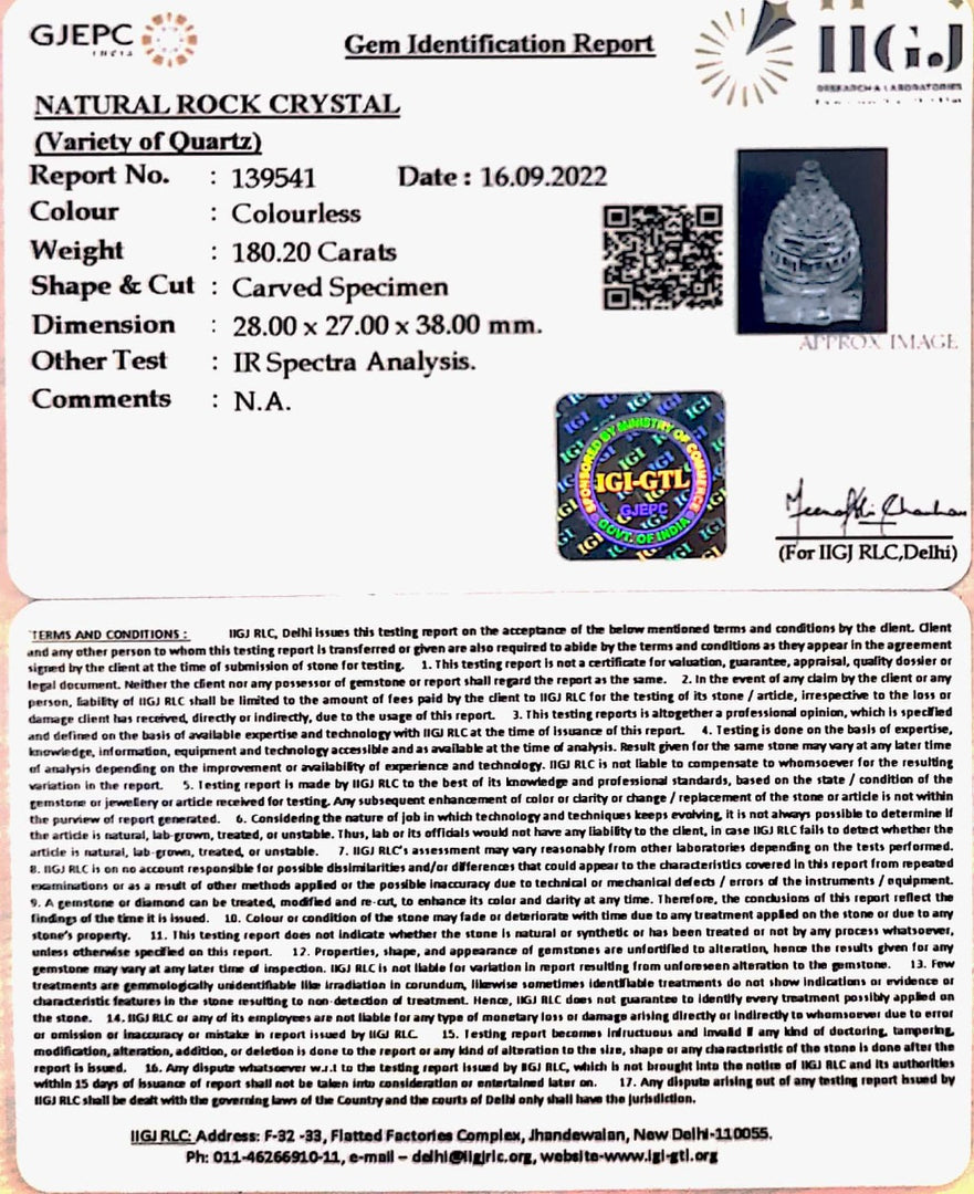 Sphatik Shree Yantra with Govt. Lab Certificate-60