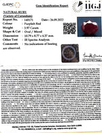 Load image into Gallery viewer, 3.97/CT Natural Indian Ruby with Govt. Lab Certificate-(1221)
