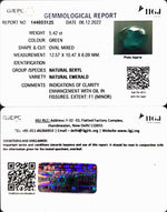 Load image into Gallery viewer, 5.42/CT Natural Panna Stone with Govt. Lab Certificate (8991)
