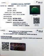 Load image into Gallery viewer, 1.46/CT Natural Cabochon Panna Stone with Govt. Lab Certificate (4551)
