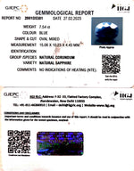 Load image into Gallery viewer, 7.54 Natural Blue Sapphire with Govt Lab Certificate (2331)
