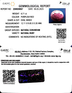 Load image into Gallery viewer, 6.71/CT Natural Indian Ruby with Govt. Lab Certificate (1221)
