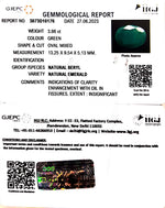 Load image into Gallery viewer, 3.98/CT Natural Panna Stone with Govt. Lab Certificate (2331)
