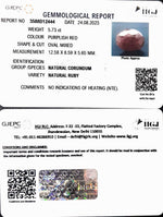 Load image into Gallery viewer, 5.73/CT Natural Indian Ruby with Govt. Lab Certificate (1221)
