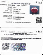 Load image into Gallery viewer, 4.84/CT Natural Indian Ruby with Govt. Lab Certificate (1221)
