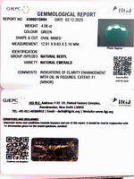 Load image into Gallery viewer, 4.06/CT Natural Panna Stone with Govt. Lab Certificate  (6771)
