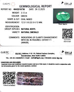 Load image into Gallery viewer, 3.12/CT Natural Panna Stone with Govt. Lab Certificate  (12210)
