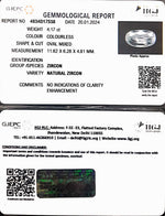 Load image into Gallery viewer, 4.17/CT Natural Zircon with Govt. Lab certificate (4551)
