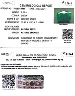 Load image into Gallery viewer, 8.15/CT Natural Panna Stone with Govt. Lab Certificate (12210)
