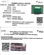 Load image into Gallery viewer, 4.56/CT Natural Panna Stone with Govt. Lab Certificate (6771)
