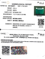 Load image into Gallery viewer, 4.02/CT Natural Panna Stone with Govt. Lab Certificate-6771
