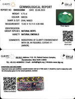 Load image into Gallery viewer, 4.75/CT Natural Panna Stone with Govt. Lab Certificate-2331
