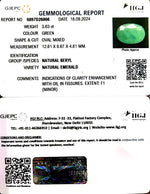 Load image into Gallery viewer, 3.63/CT Natural Panna Stone with Govt. Lab Certificate-2331
