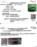 Load image into Gallery viewer, 4.86/CT Natural Panna Stone with Govt. Lab Certificate-4551
